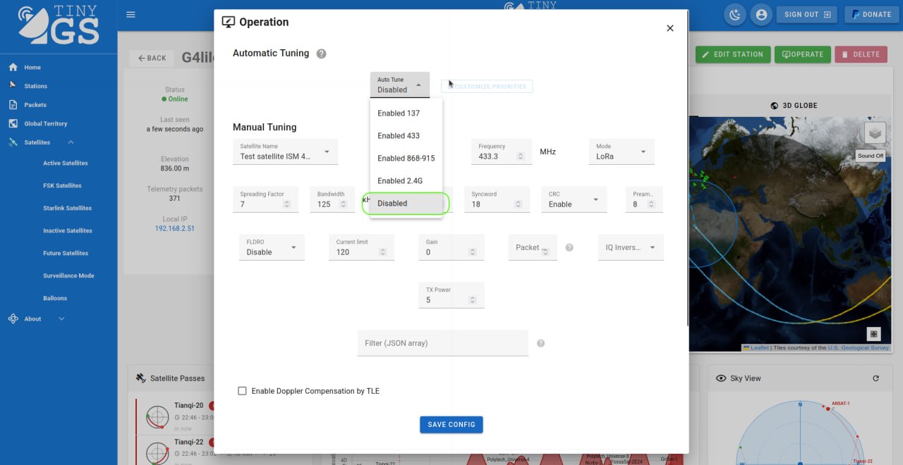 Disable automatic tuning